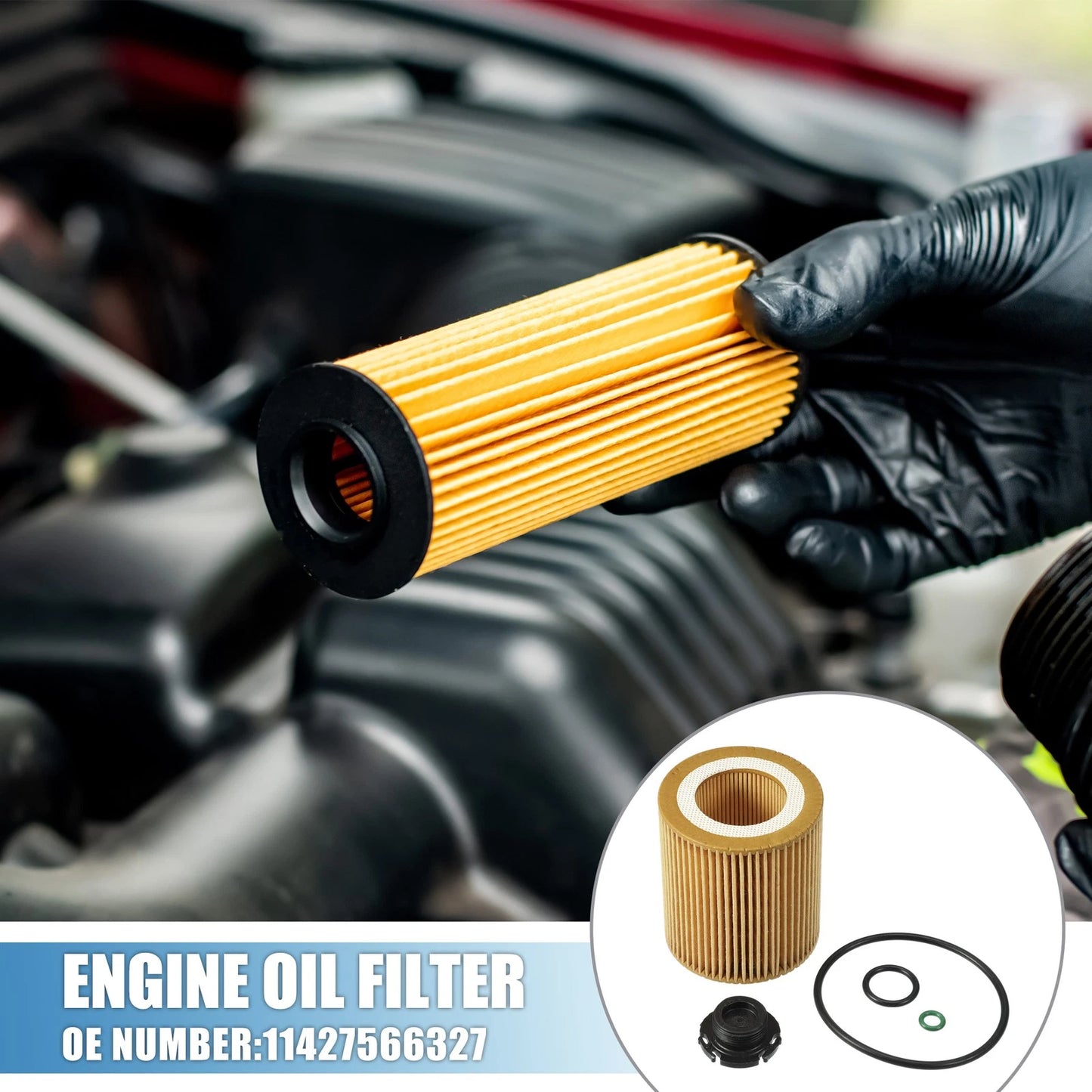 Engine Oil Filter Set No.11427566327 with O Ring for BMW 325i (2006-2013)