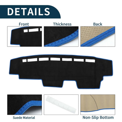 Dashboard Cover Mat for Honda N-Van JJ1 JJ2 (All Years) - Black Blue Protector