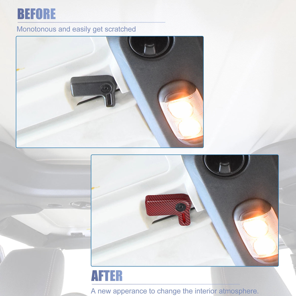 4 x Car Hardtop Roof Removal Switch Handle Covers for Jeep Wrangler (07-17)