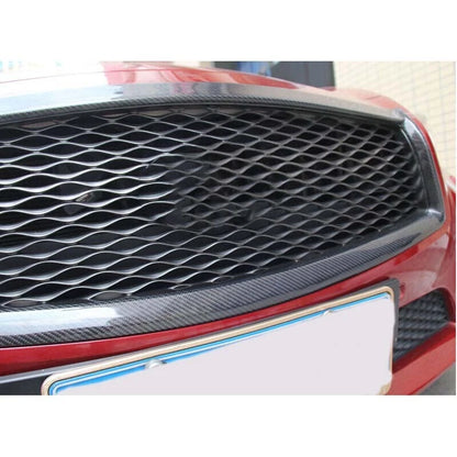 Real CARBON FIBER FRONT GRILL OUTLINE TRIM COVER FOR 2014-2017 INFINITI Q50