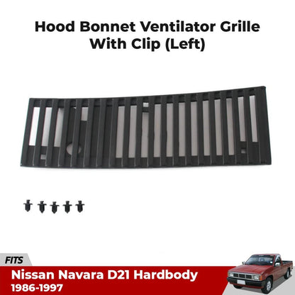 Bonnet Wiper Cowl Grille Vent Clip LH Fits Nissan Navara D21 Truck 1986-97 D06
