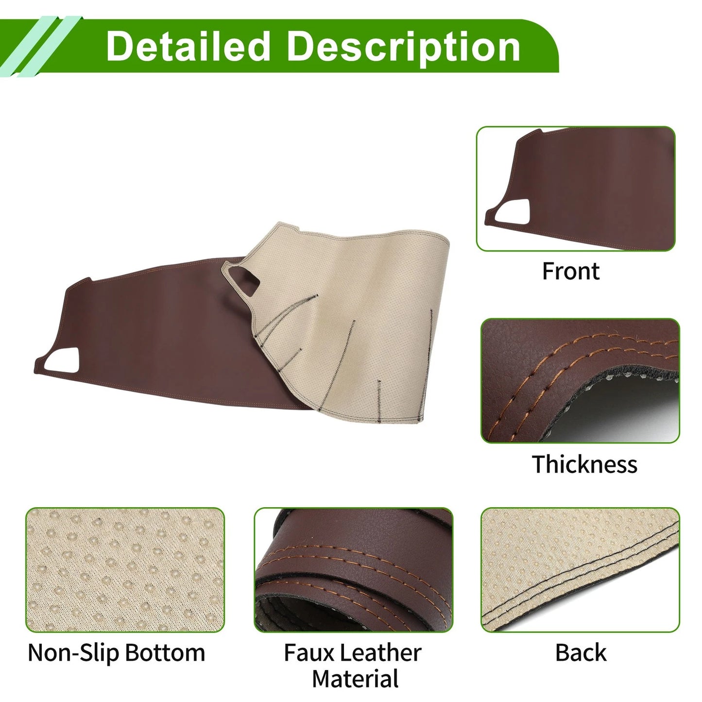 Dashboard Cover Mat for BMW E70 2008-2013 - Brown Dash Cover