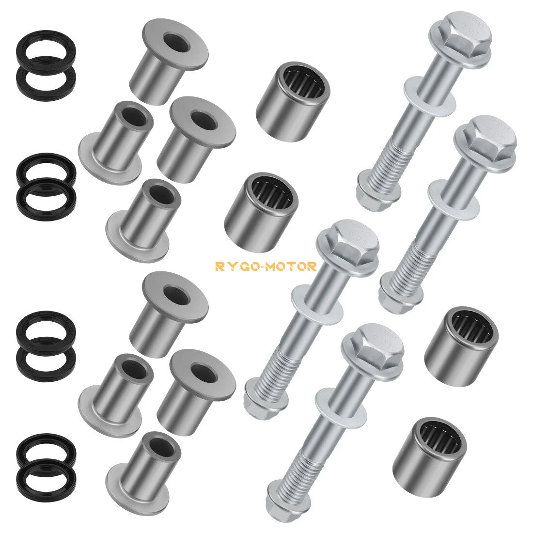 2 x Front A Arm Bushing Bearing Seal & Bolt for Z400 LTZ400 KFX400 DVX 400