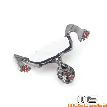 Titanium Red Headlight Visor Skull Decor for Harley Ornament