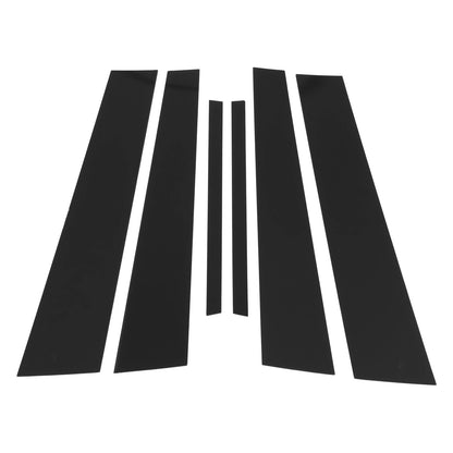 6 x Door Pillar Window Trim for Acura TL Black (2004-2008)