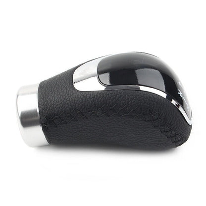 5 Speed Universal Leather Gear Shift Lever Head for Car - Black