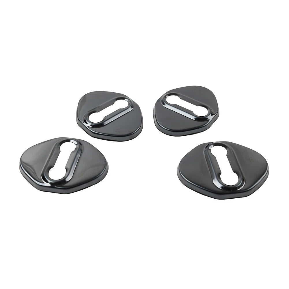 Black Car Door Lock Protective Covers for Honda, Toyota, Mazda, Hyundai