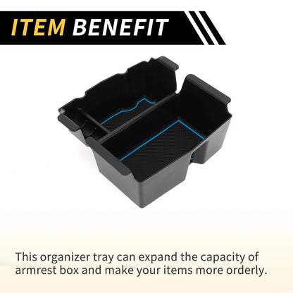 Center Console Organizer Tray for Jeep Wrangler JL JLU (2018-2022) Black Blue