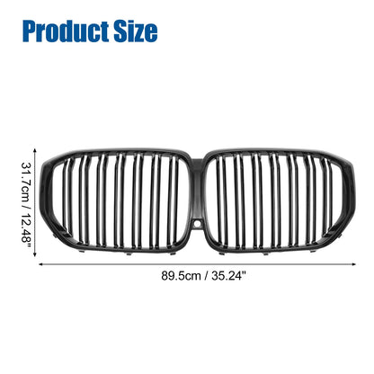 Front Hood Bumper Grille for BMW X5 G05 2020-2023 Gloss Black