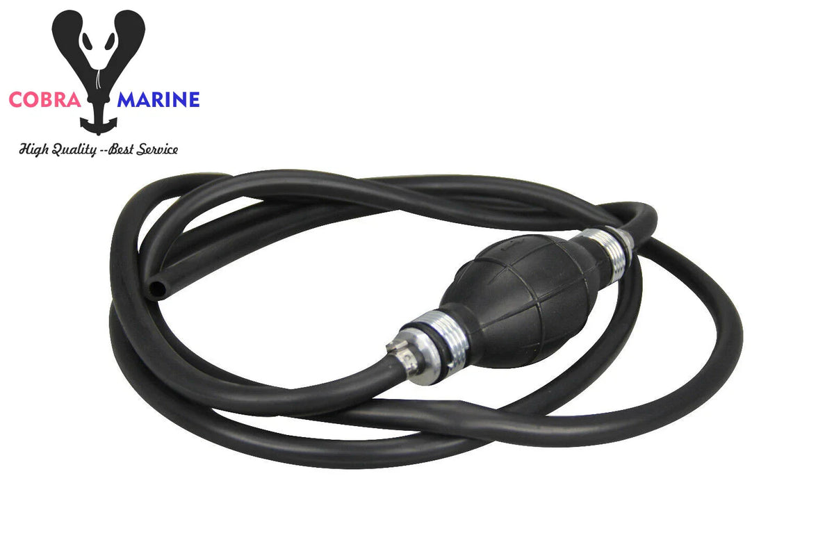 Universal Fuel Line Assembly 3/8" Hose Barbs & Primer Bulb for Boat (N/A)