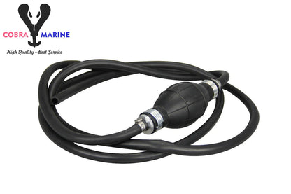 Universal Fuel Line Assembly 3/8" Hose Barbs & Primer Bulb for Boat (N/A)