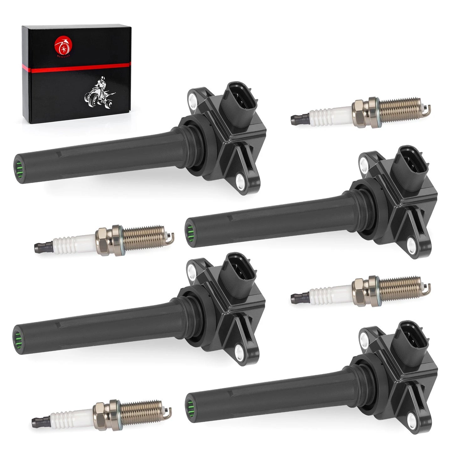 Set Of 4 Ignition Coils w/Spark Plug for Yamaha TX/RX/SXT/XAT1800