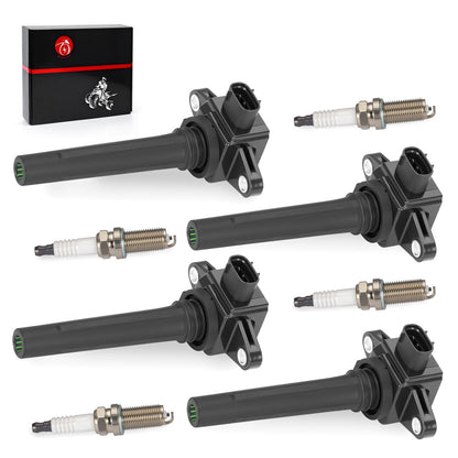Set Of 4 Ignition Coils w/Spark Plug for Yamaha TX/RX/SXT/XAT1800