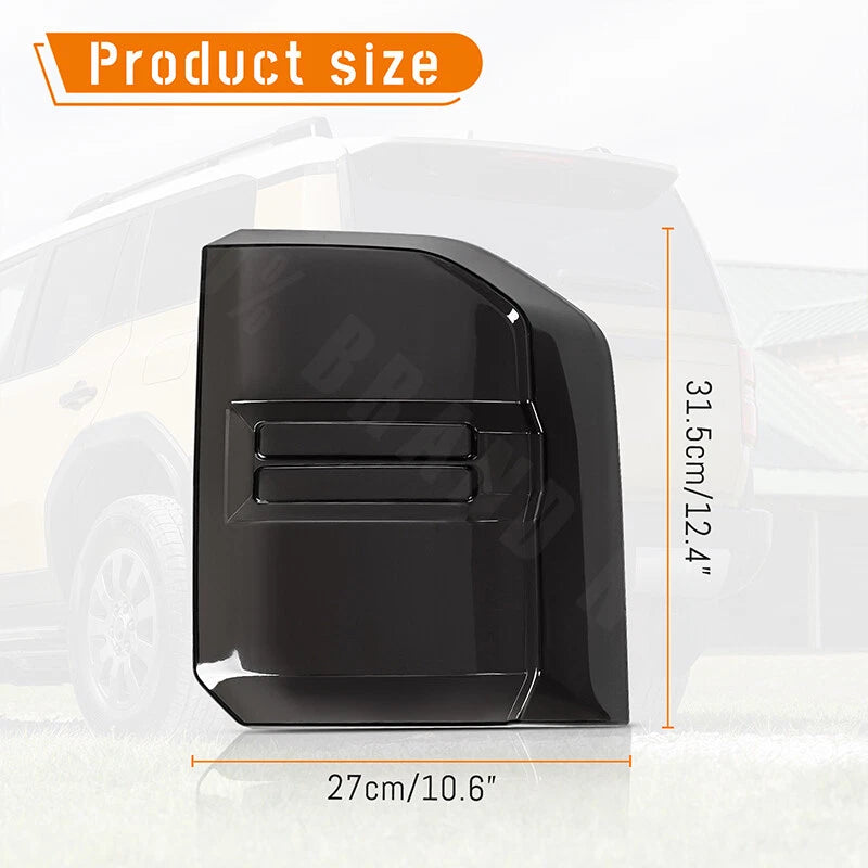 Smoked Black Tail Light Cover Trim for Toyota Land Cruiser Prado (2024-2025)