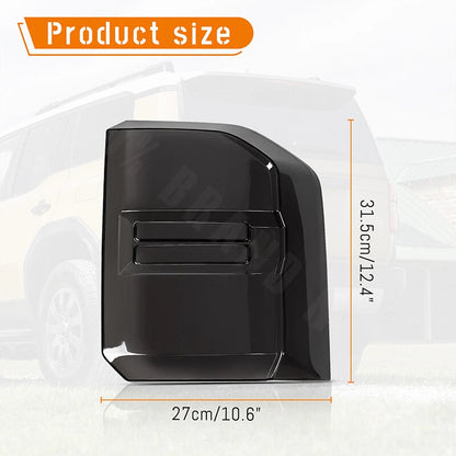 Smoked Black Tail Light Cover Trim for Toyota Land Cruiser Prado (2024-2025)