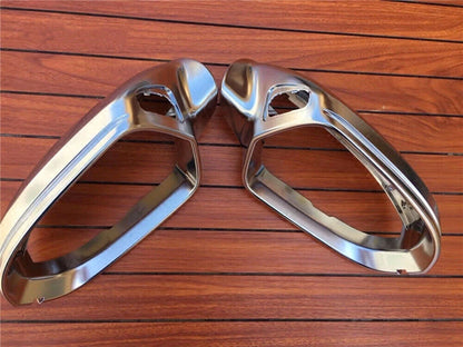 Silver Alloy Mirror Covers for Audi S6 A6 C7 (2011-2018)