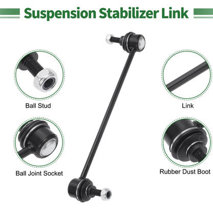 4 x Front Outer Tie Rod Ends & Sway Bar Link for Chrysler Sebring (2007-2008)