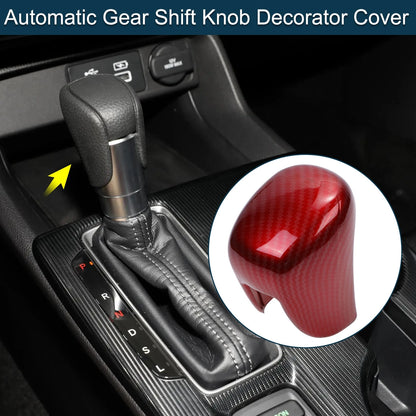 Carbon Fiber Red Gear Shift Knob Cover for Honda Civic (2022-2025)