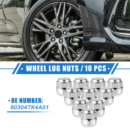 10 Pcs M14x1.5 Wheel Lug Nuts for Honda Odyssey, Pilot (2005-2023)