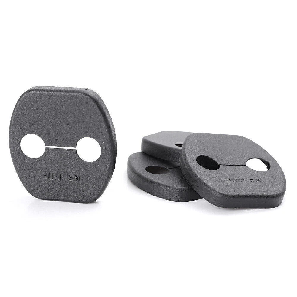 Door Lock Cover Pad Guard Protector Black for Nissan Qashqai (2008-2011)