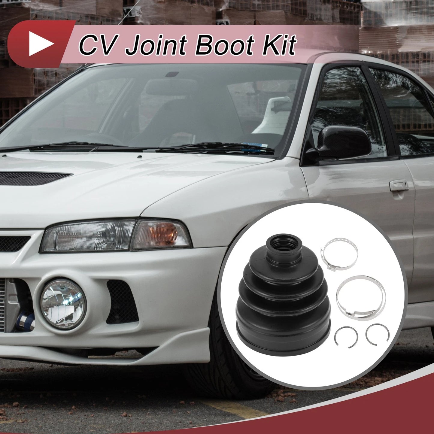 Inner CV Joint Boot Kit w/ Clamps for Mitsubishi Lancer (2008-2017)