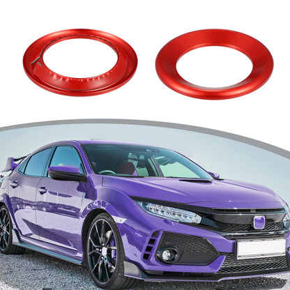 2 x Red Door Audio Speaker Ring Covers for Honda Civic (2016-2021)