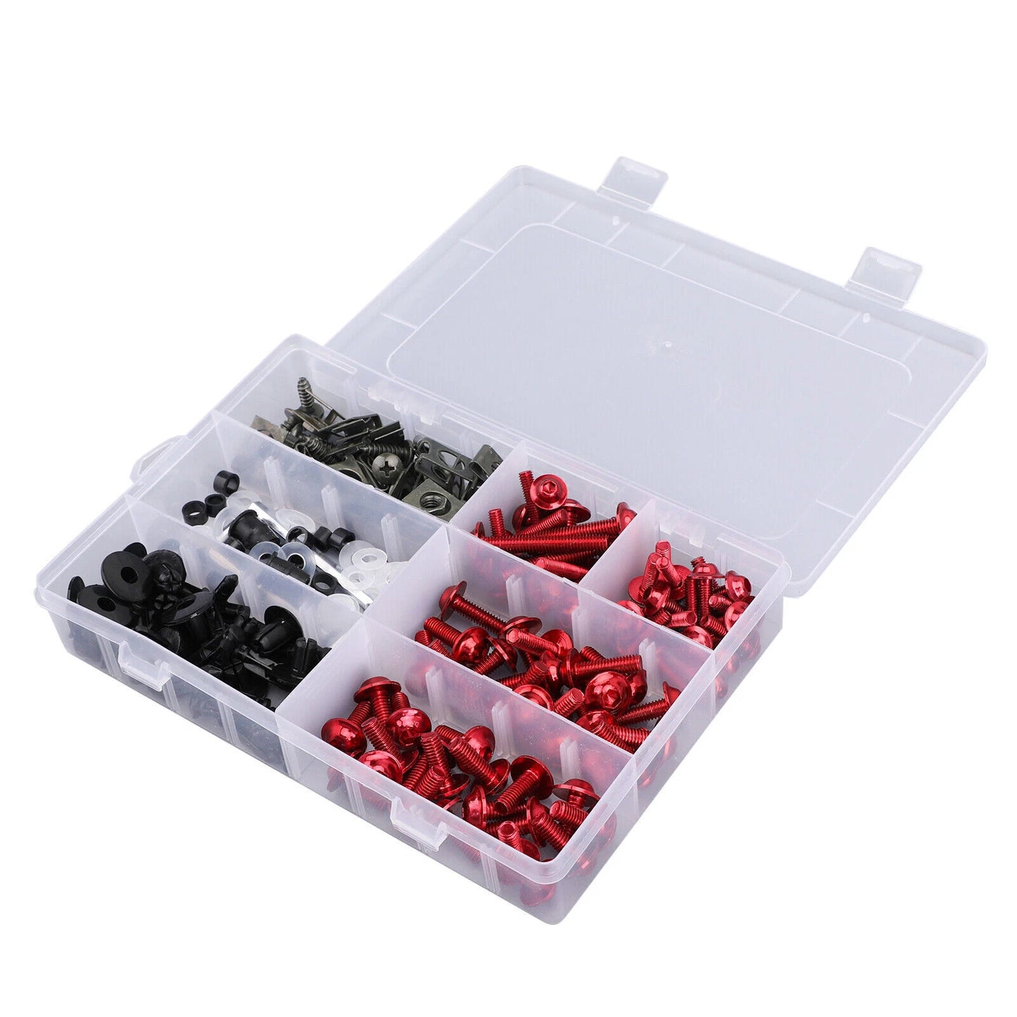 198 PCS Red Fairing Bolts & Clamps Set for AH