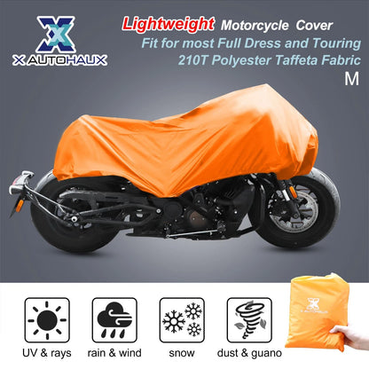 M Motorcycle Cover Half Cover Outdoor Waterproof Rain Dust Protector Orange