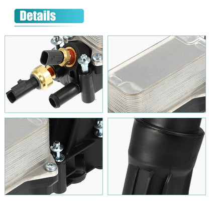 Oil Cooler Housing with Gaskets Sensor Assembly for Dodge