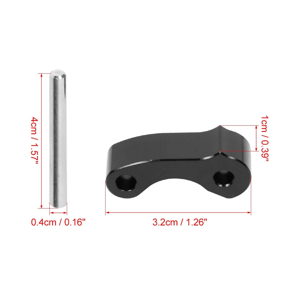 Black Aluminum Rear Window Latch Hinge Pivots for Toyota Tacoma (1995–2004)