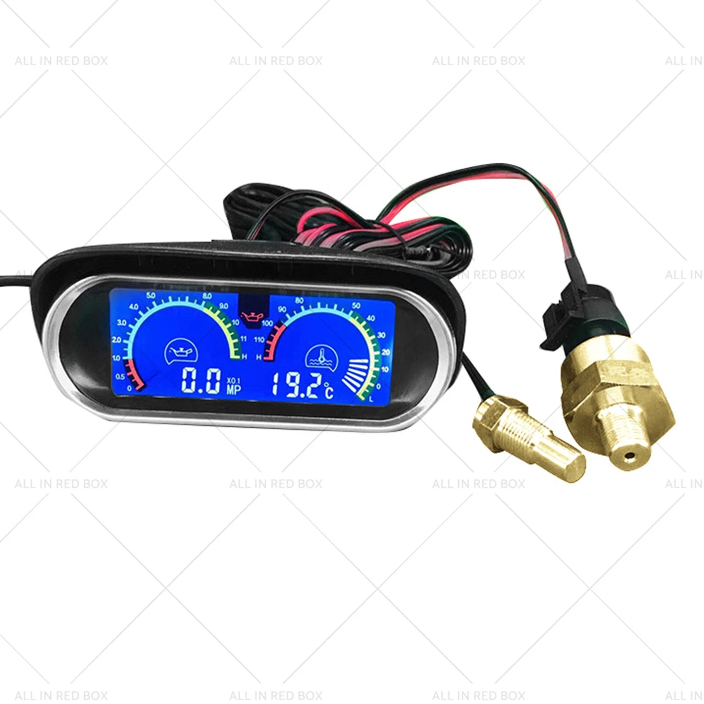 2-in-1 Digital Water Temp & Oil Pressure Gauge for Truck Car Voltmeter Display