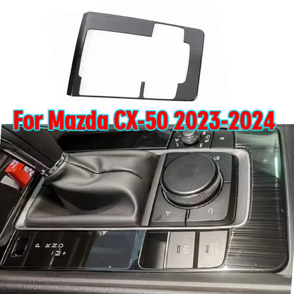 1x Black Titanium Gear Shift Panel Cover Trim For Mazda CX-50 (2023–2024)