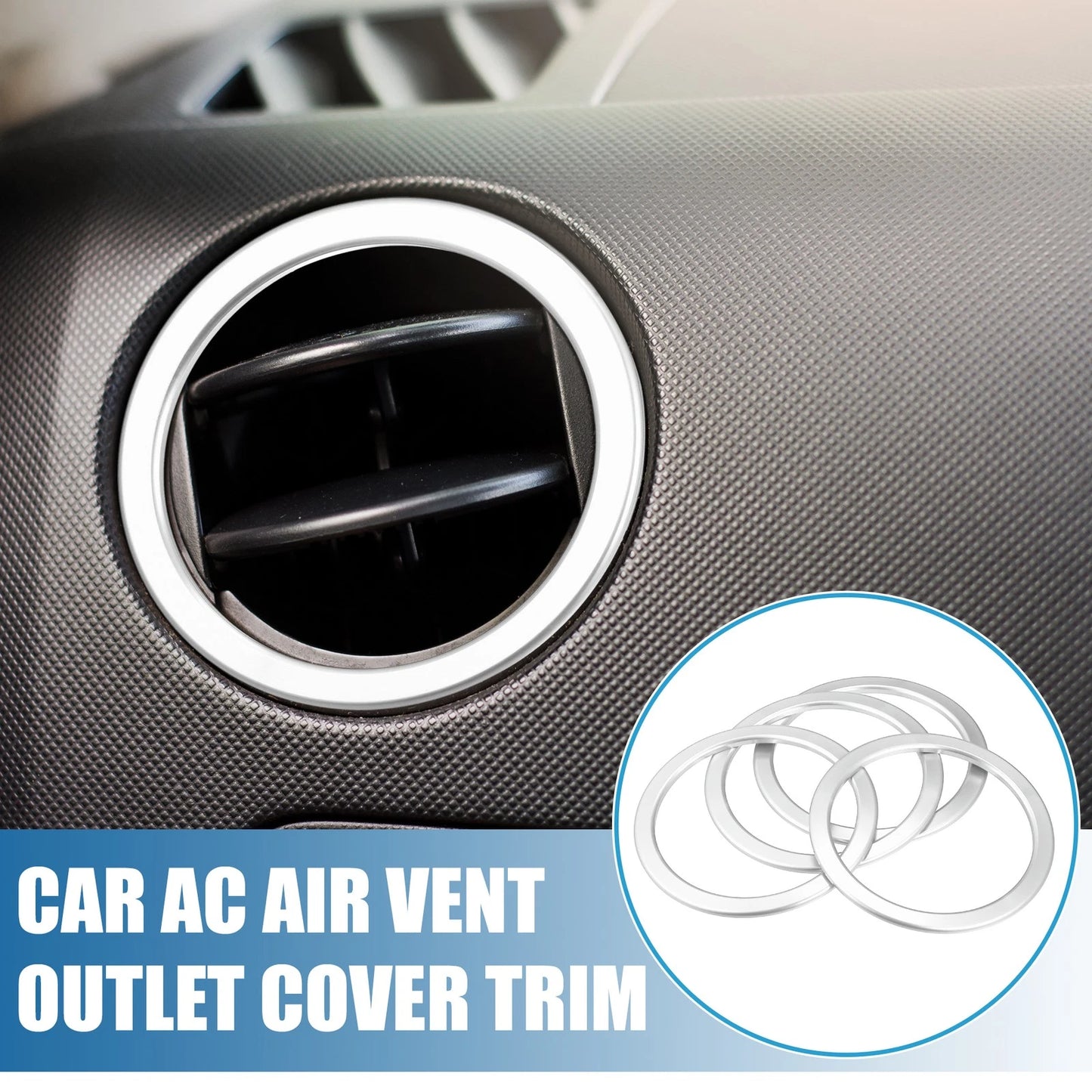 4 x AC Air Vent Outlet Cover Ring Trim for Toyota Tundra (2014–2021)