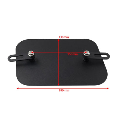CNC Black Right Side Number Plate Panel Cover for Motorcycle Universal