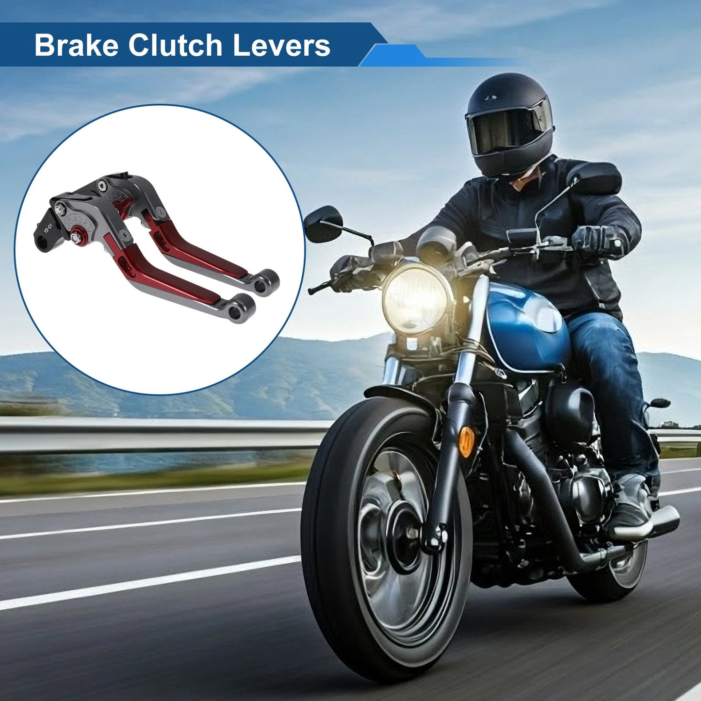 Adjustable Brake Clutch Levers  for Honda X11 (1999-2002) Titanium Red