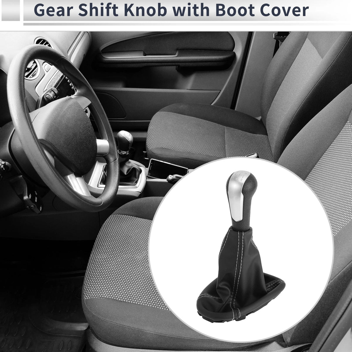 5 Speed Gear Shifter Knob with Cover for Chevrolet Spark (2011 - 2015)