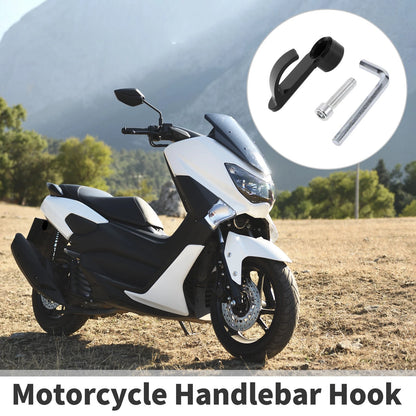 1 Set Handlebar Hook Load-Bearing Capacity Black for Universal Motorcycle