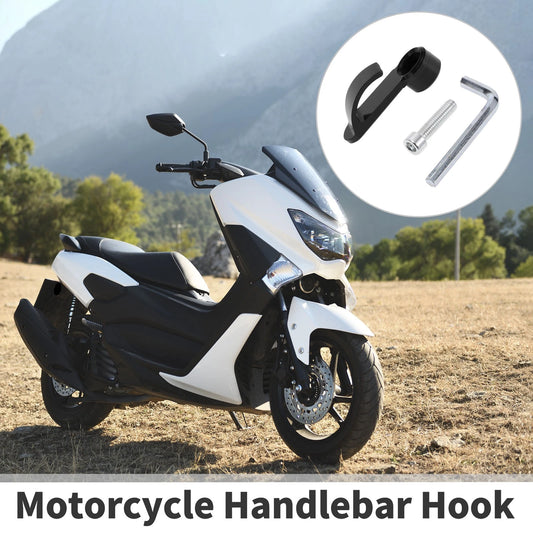 1 Set Handlebar Hook Load-Bearing Capacity Black for Universal Motorcycle