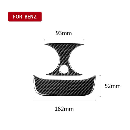 Carbon Fiber Rear Air Outlet Vent Cover Trim Fit For Benz C-Class W205 2015-2018