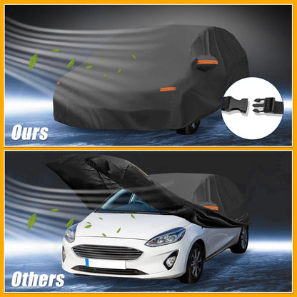 Waterproof All Weather Car Cover with Reflective Straps for Ford Fiesta (2011-2019)