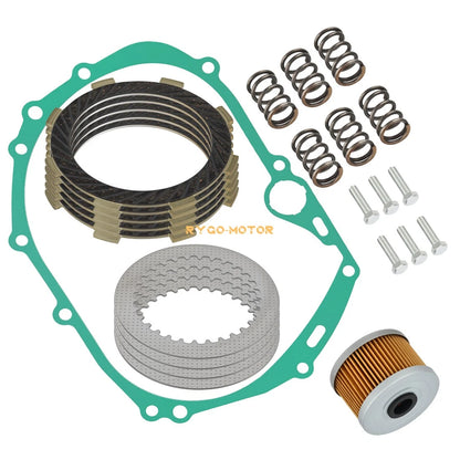 3x Clutch Gasket&Friction Plates&Oil Filter for Kawasaki KLX110(2002–2024)