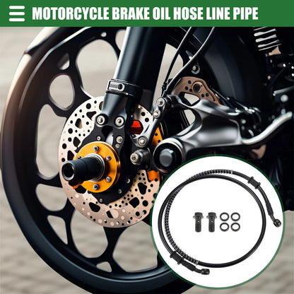 Brake Oil Hose Line Pipe 10mm 110cm Black 28 Degree for Universal Motorcycle