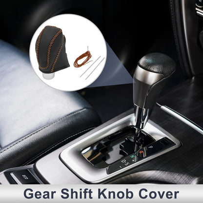 Subaru Impreza Gear Shift Knob Cover 2017-2023 Black Brown Faux Leather