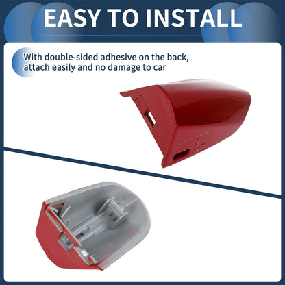 Front Left Door Handle Cover for Ford Mustang (2015-2020) ABS Red 1 Pc