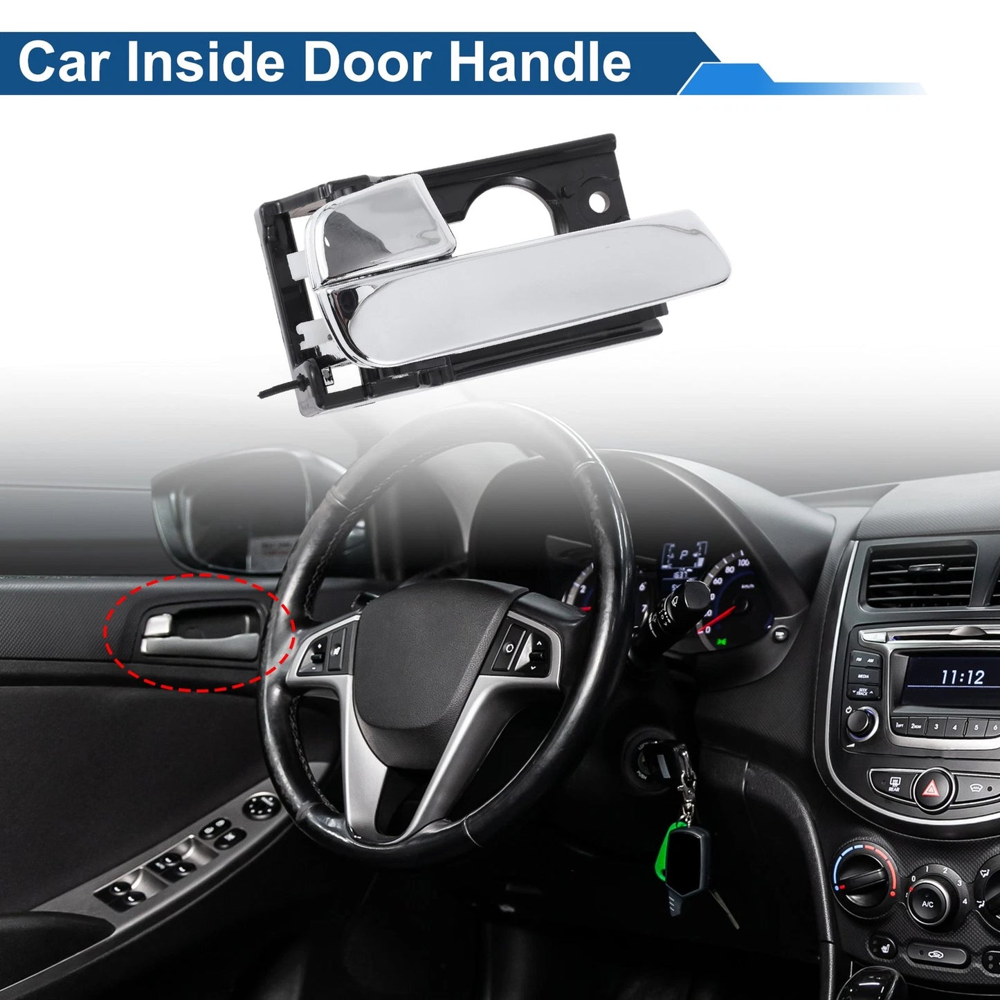 Rear Left Passenger Side Door Handle for Kia Rio (2007-2011)