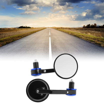 Rear View Mirrors Black Blue Aluminum for M8 Motorcycle