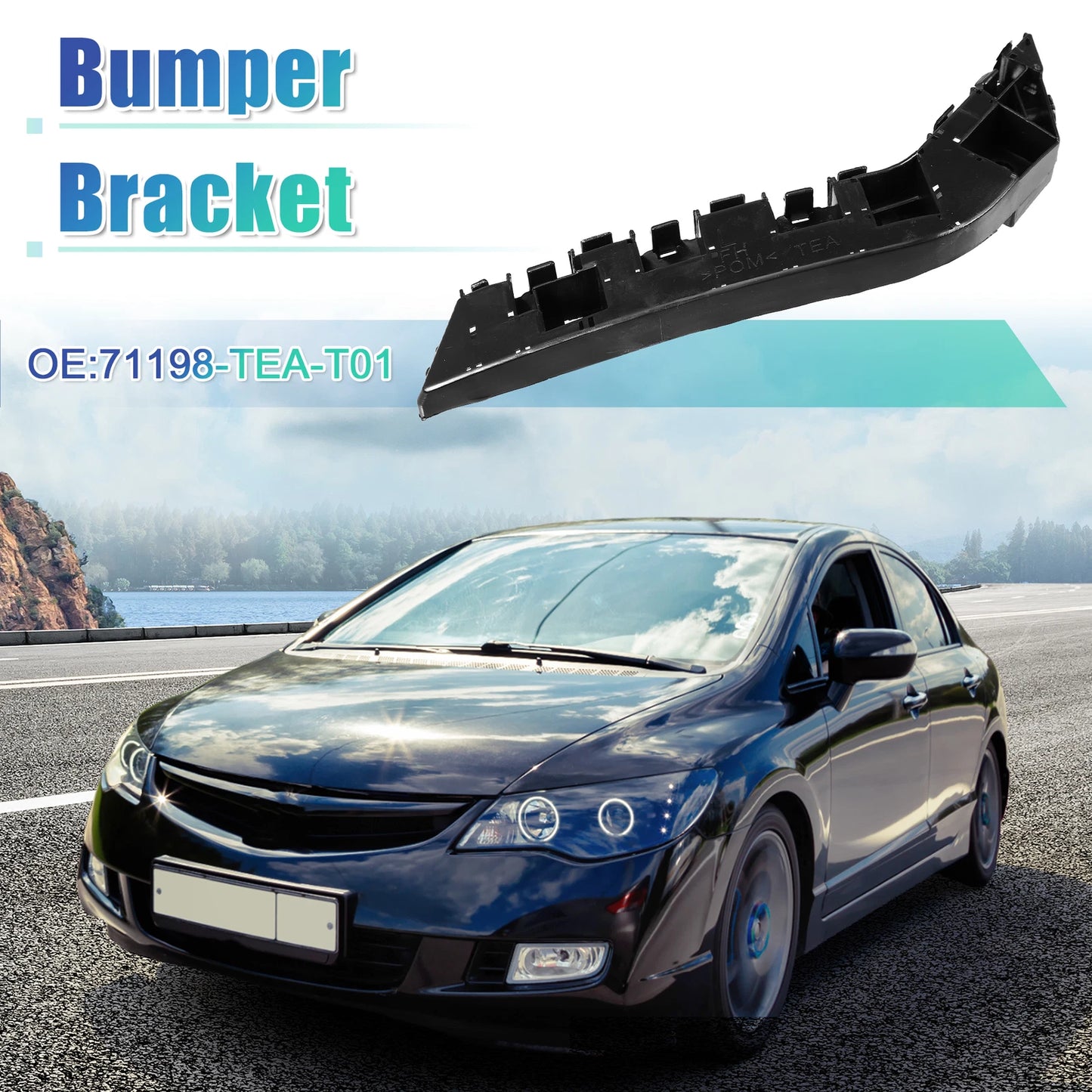 Left Side Front Bumper Bracket for Honda Civic (2017-2021)