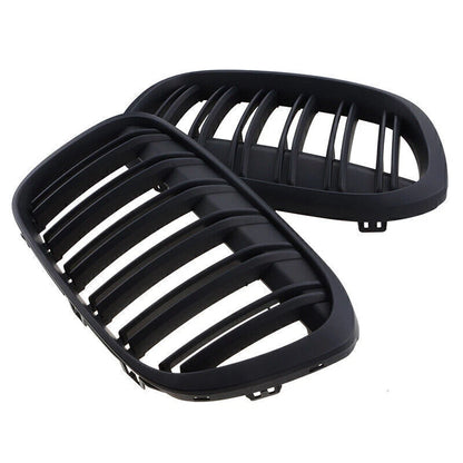 Matte Black Front Kidney Grille for 2016-2019 BMW X1 F48 F49 (2 x Grilles)