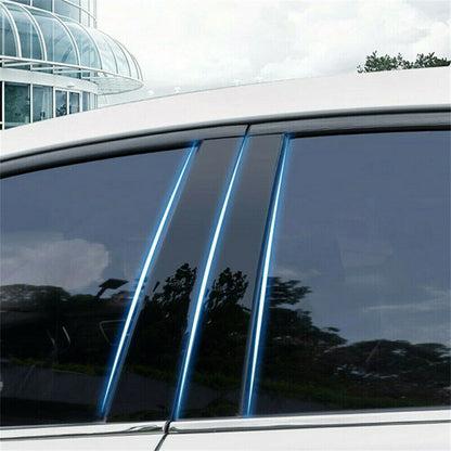 6 Pcs Car Door Window Pillar Post Covers for Honda Fit/Jazz GK5 (2014-2019)