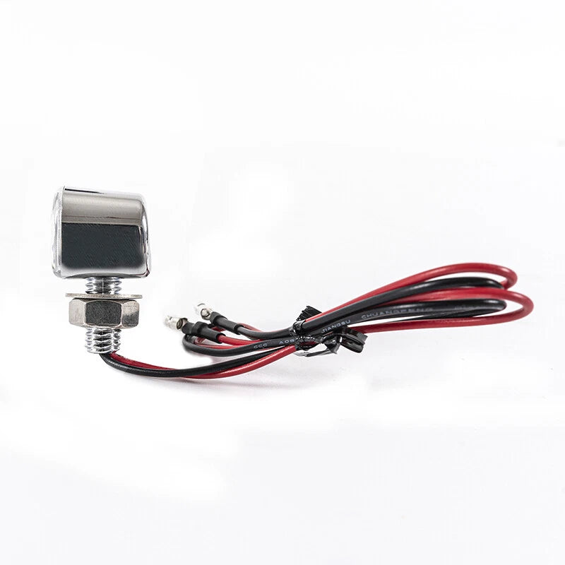 2 x Chrome Mini LED Motorcycle Turn Signal Lights for Universal Models